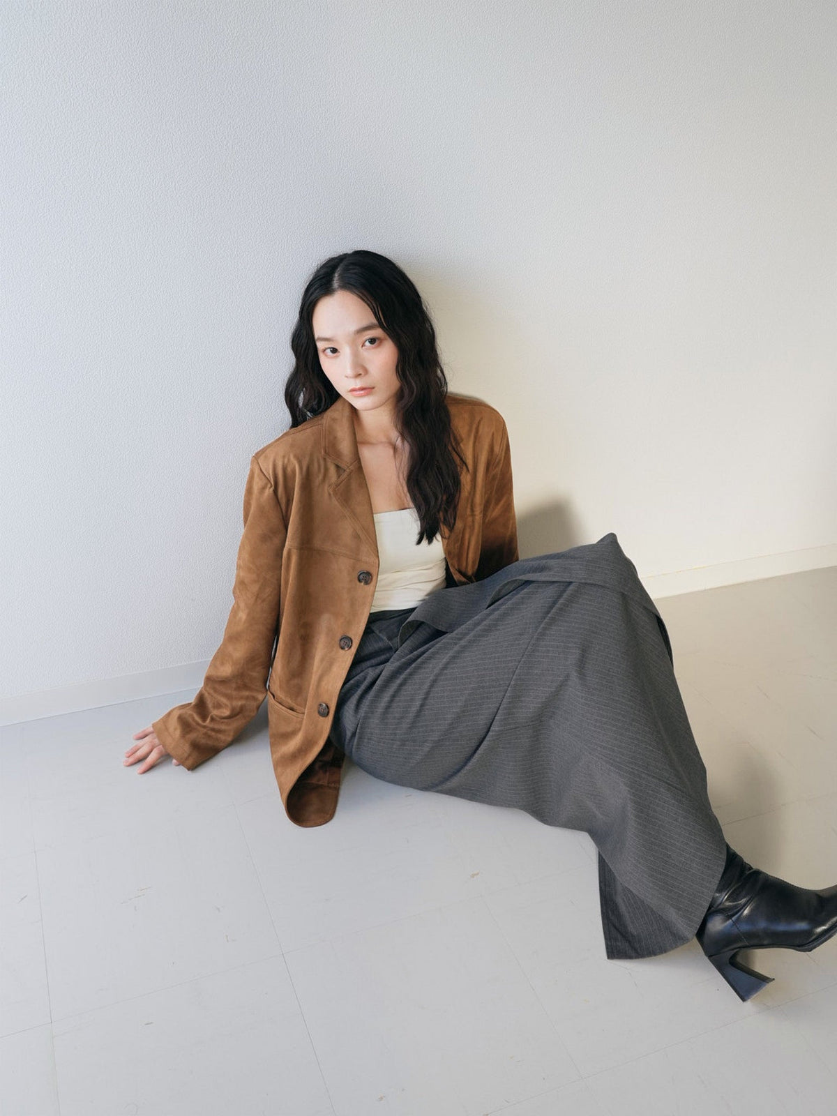loose suede jacket