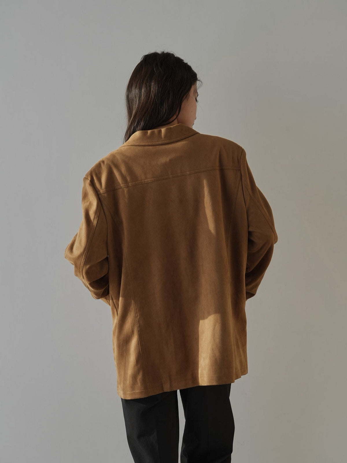 loose suede jacket